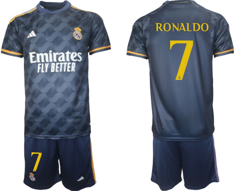 Men 2023-2024 Club Real Madrid away blue 7 Soccer Jersey
